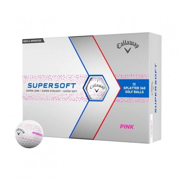 Callaway Supersoft Golf Ball Pink Splatter Per Dozen