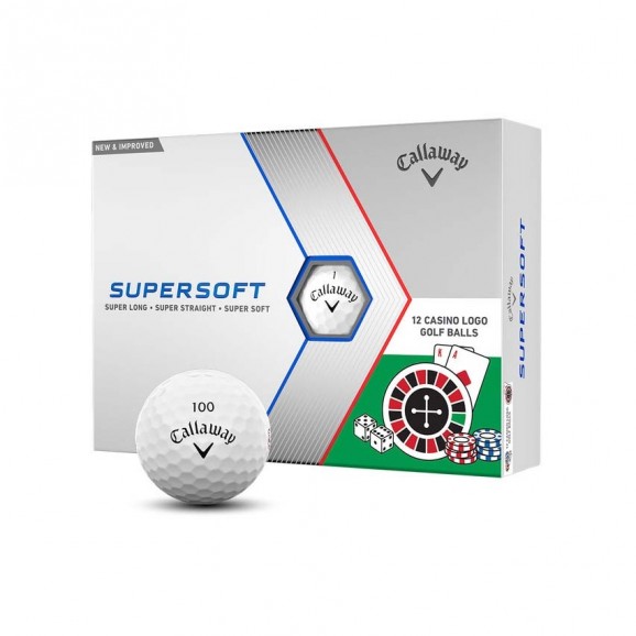 Callaway Supersoft Casino Logo Per Dozen White