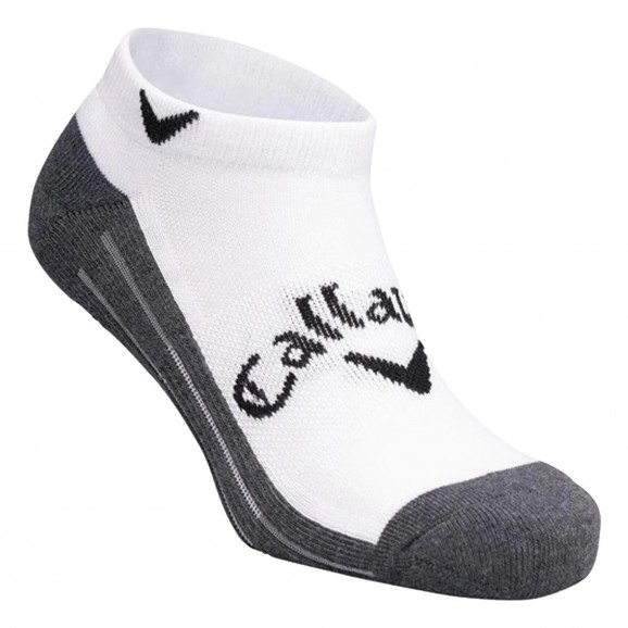 Callaway Mens Tour Opti-Dri Low Cut Socks - White/Grey