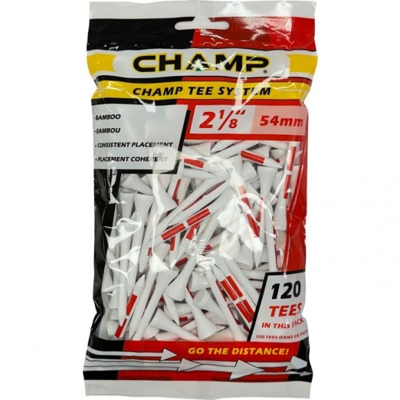 Champ Tee System 54mm Bamboo Red 120pk