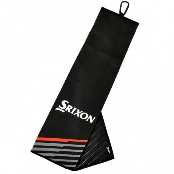 Srixon Tri Fold Towel - Black/Red/Silver
